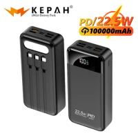 Power Bank 100000mAh with 22.5W PD Fast Charging Powerbank Portable Battery Charger PoverBank for IPhone 13Pro Xiaomi Huawei