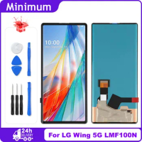 6.8'' Original AMOLED For LG Wing 5G LCD Display Touch Screen Digitizer Assembly Replacement For LG Wing 5G LMF100N