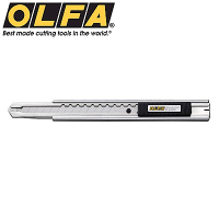 日本OLFA美工刀極致系列美工刀Ltd-03(銀色塗料磨砂質感)limited series壁紙刀cutter