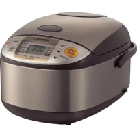 10 5-1/2-Cup (Uncooked) Micom Rice Cooker and Warmer, 1.0-Liter, Stainless Brown