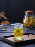 紅茶泡茶器加厚玻璃花茶壺家用泡茶茶具帶過濾單壺耐熱過濾花茶壺