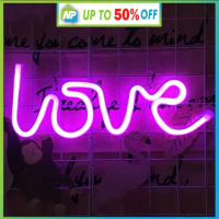 Lampu Hias Kamar Tidur Dinding Atas Meja LED Neon Tulisan Love Gift