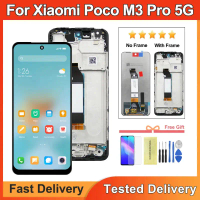 จอแสดงผล, 6.5 นิ้ว, สำหรับ Xiaomi Poco M3 Pro 5G M2103K19PG M2103K19PI, หน้าจอสัมผัส LCD พร้อมชุดตัว