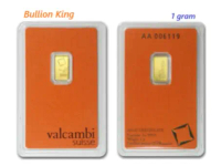 1 gram Valcambi Suisse Gold bar | 999.9 Purity