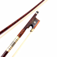 1pcs best profession Snakewood letterwood 4/4 violin bow Fiddle Bow,Siberian horsetail,Violin parts accessories,silver mounted
