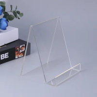 Easel Book Holder Rack Stand Literature Document Brochure Holder Clear Transparent Book Shelf Record Display Stand A5