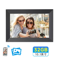 WiFi Digital Picture Frame, 10.1 Inch IPS Touch Screen Smart Cloud Photo Frame With 32GB Storage, Auto-Rotate, Wall Mountable