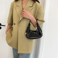 Jelly Color Crossbody Bag Fashion Visible Crescent Transparent Shoulder Bag Phone Bag Tote Bag PVC Handbag Female