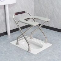 Versatile Folding Toilet Chair for Seniors-Easy-Transport Commode Maternity Appropriate Adjustable Bedside Facility