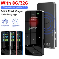 1.8 inch TFT MP4 Player Touch Video E-book MP4 Music Player English MP3 Player with Bluetooth5.0 Sports Walkman Built-in Speaker