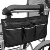 Wheelchair Side Pocket Portable Storage Bag Suitable For Mobile Equipment Accessories, Suitable For Most Walking Wheels