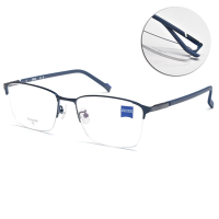 ZEISS 蔡司 眉型半框光學眼鏡/深藍#ZS22119LB 401