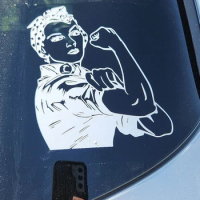 Car Styling Rosie The Riveter Design Stickers Bumper Windows Tuning Vinyl Decals Accessories