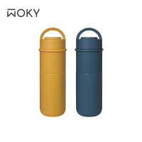 WOKY 沃廚 真瓷系列-陶瓷環保提手杯(純鈦濾芯組)500ML