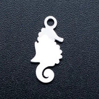 5Pcs/Lot Stainless Steel Sea horse DIY Charm Pendants for Necklaces Never Tarnish AAAA Quality