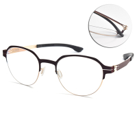 ic!berlin 雙色圓框光學眼鏡/深紅 金#Ari Bordeaux Rose Gold