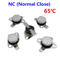 10Pcs KSD301 65 Degrees Celsius 65 C Normal Close NC Temperature Controlled Switch Thermostat 250V 10A Thermal Protector