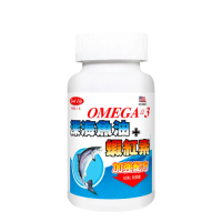 【得意人生】高單位Omega-3深海魚油+蝦紅素(60錠/罐)