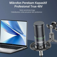 Koorfly Zx320 Mic Condenser Xlr To Xlr Antarmuka Ori 48V Mikrofon Chip Besar Kondensor Kit Mikrofon 