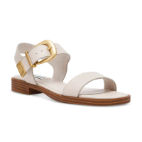 【steve madden】ISLANDER 休閒一字金扣涼鞋(米色)