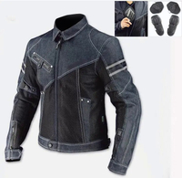 JK-006 summer leisure denim mesh coat racing motorcycle riding jacket suit men heavy motorcycle Rider with Protection
