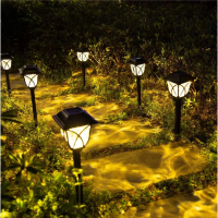 Solar LED Lampu Halaman Light Outdoor Garden Lantern Solar Powered Led Light Outdoor Plug Yard Lawn