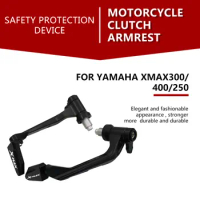 for YAMAHA XMAX300 XMAX400 XMAX250 Motorcycle CNC Handguard Brake Clutch Lever Protector Hand Guard Accessories with XMAX Logo