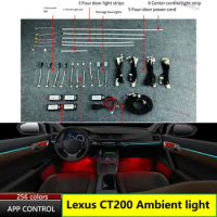 For Lexus CT200 ambient light dashboard trim light rear door outline light footwell lamp Inter car ambient light