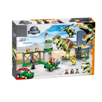 เข้ากันได้กับ Jurassic World Tyrannosaurus Rex Escape 76944 ของเล่นเด็กประกอบของเล่นไดโนเสาร์ของขวั