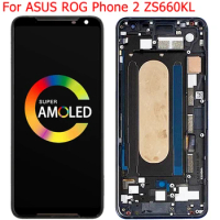6.59" For ASUS ROG Phone II Phone 2 ZS660KL LCD Display Touch Screen I001DA I001DB I001D Display Screen Digitizer Parts