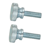 M3 M4 M5 M6 M8 M10*16/18/20/25/30mm White Zinc Plated Carbon Steel Bolt High Head Glass Knurled Thumb Screw With Collar