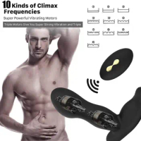 Wireless Prostate Stimulator Vibrator Gay Sex Toys Male Prostata Massager Dildo Anal Plugs Silicone 10 Speed Vibrator