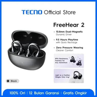 TECNO FreeHear 2 Open-Ear Ergonomic Design for Safer, Cleaner Comfort | Big Bass, Crisp Highs, Power