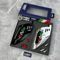 Terlaris Luigy Cover Shock Model Js Manuf Black Silver Cnc Vespa Sprint Prima
