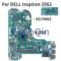 For DELL Inspiron 3562 N3350 Notebook Mainboard 0G7MW2 16823-1 SR2Z7 DDR3 Laptop Motherboard