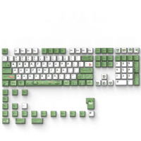 129 Keys Frog Keycaps Arabic Russian Korean OEM Height 5 Side Dye Sub PBT Green Mechanical Keyboard Accessory GK61 Anne Pro 2