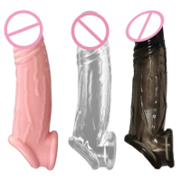 Yunman 17cm Silicone LongPenis Sleeve Reusable Condom Dick Extender Cock Enlargement Penis Ring