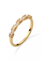 ELLI GERMANY 托帕石戒指，镀白金