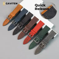 GAVITEN Tali Jam Tangan Kulit Asli Premium Leather Strap Quick Realese 18MM 20MM 22MM 24MM 26MM 20 m
