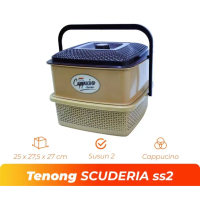 Tenong Segi / Rantang 2 Susun Kotak / Tempat Penyimpanan Makanan / Rantang Plastik / Rantang Hajatan
