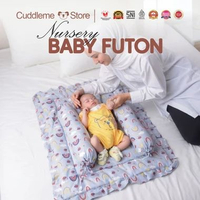 Set Kasur Bayi CuddleMe Nursery Futon 3in1 - Baby Bedding Set Matras Bayi Premium Squirrel Olive