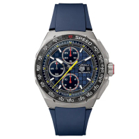【TAG HEUER 豪雅】FORMULA 1 紅牛車隊鈦金屬計時橡膠腕表x44mm(CBZ2080.FT8091)