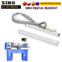 SINO 0.001mm Linear Scale Encoder TTL Grating Glass Ruler Sensor for Milling Lathe Machine 70~470mm travel length KA500