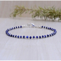 beautiful 2 mm natural unique faceted lapis lazuli bracelet  คําแนะนําผลิตภัณฑ์ใหม่ของเดือนนี้