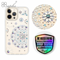 【apbs】iPhone 13 Pro Max / 13 Pro / 13 輕薄軍規防摔水晶彩鑽手機殼(天使心)