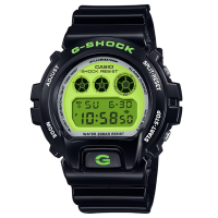 CASIO卡西歐 G-SHOCK 經典系列 運動電子錶 萊姆綠X黑 DW-6900RCS-1_50mm