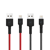 【Zmi 紫米】MFI認證 USB-A to Lightning 編織快充傳輸線 1.5M AL853 二入組(iPhone/iPad適用)