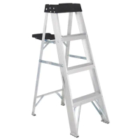 4' Aluminum Step Ladder, 250-lb Capacity, W-2112-04S Aluminium Step Ladder