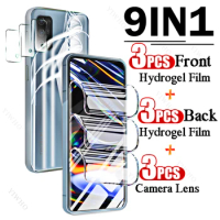 9in1 Full Covers Front Back Hydrogel Film for Realme 7 Pro RMX2170 Fingerprint Screen Protectors for Realme 7Pro Camera Lens HD