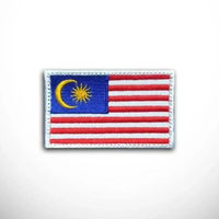 Patch Flag of Malaysia Emblem Bordir Bendera Malay Malaysian Asia ASEAN Patchwise 2 Velcro